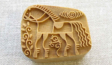 Арт. 623 Штамп для ткани «Мезенская роспись: конь» 
